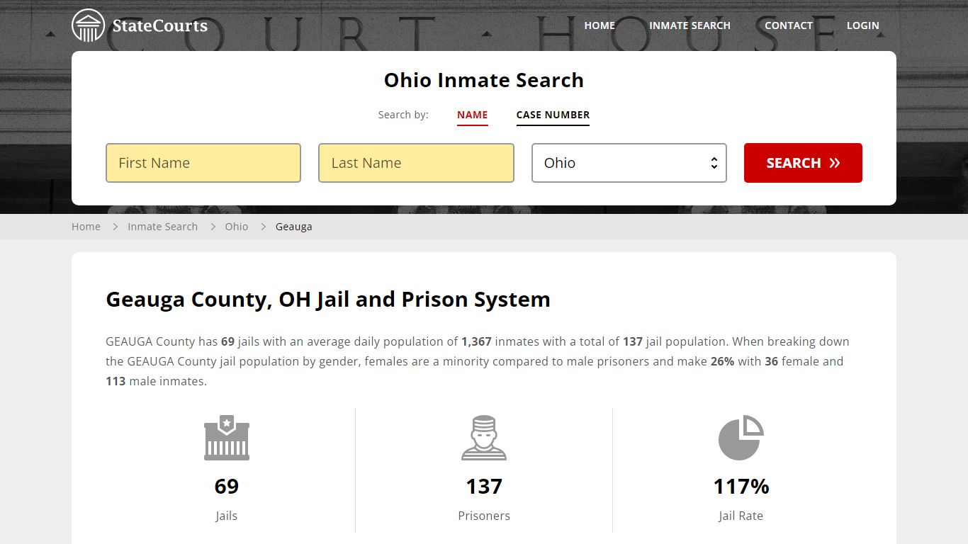 Geauga County, OH Inmate Search - StateCourts